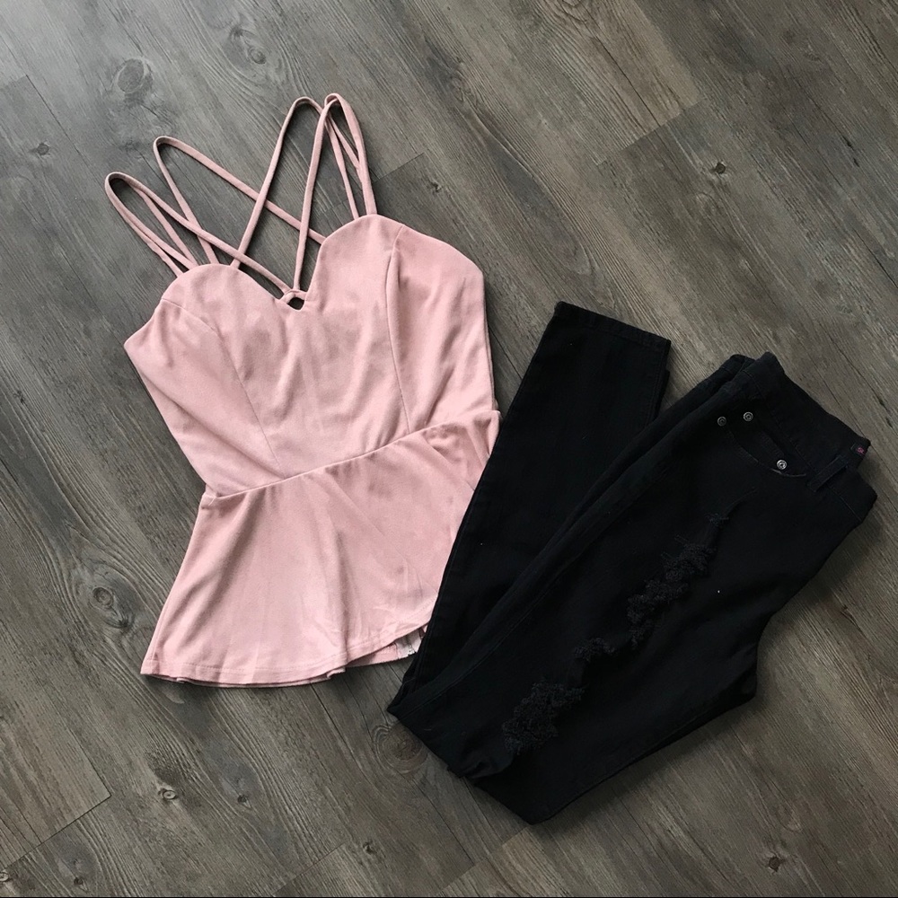 CHARLOTTE RUSSE blush top